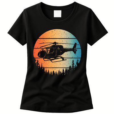 Cute Helicopter Art Aviator Helicopter Pilot Womens T-Shirt