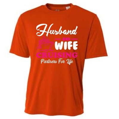 Cute Husband And Wife Cruising Partners For Life Cool Gift Cooling Performance Crew T-Shirt