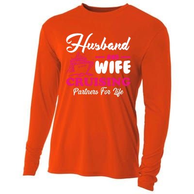 Cute Husband And Wife Cruising Partners For Life Cool Gift Cooling Performance Long Sleeve Crew