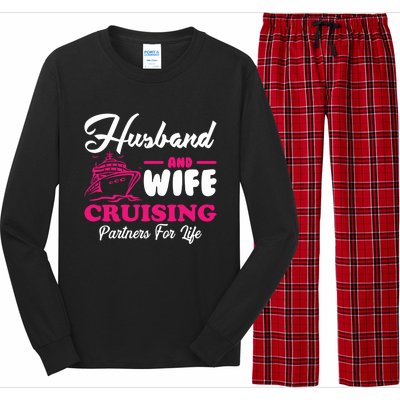 Cute Husband And Wife Cruising Partners For Life Cool Gift Long Sleeve Pajama Set