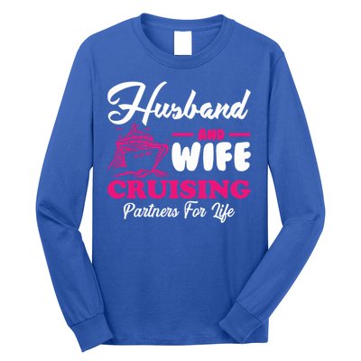 Cute Husband And Wife Cruising Partners For Life Cool Gift Long Sleeve Shirt