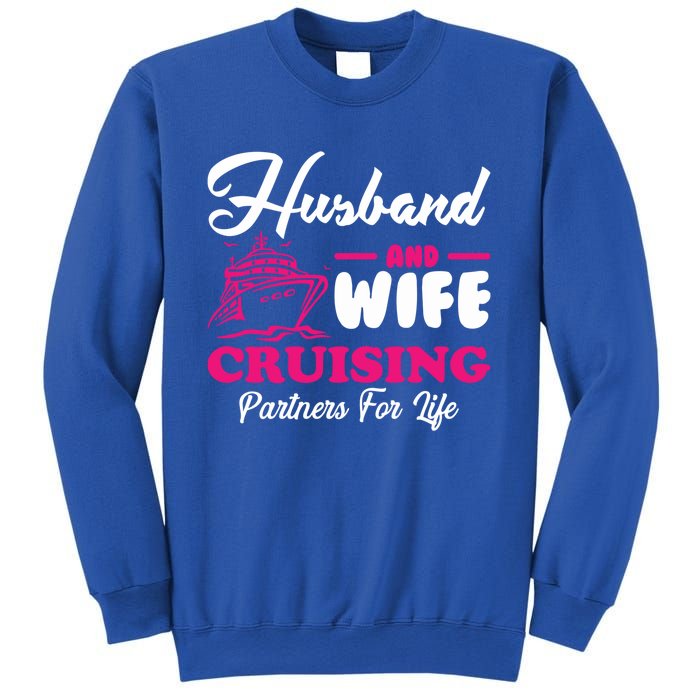 Cute Husband And Wife Cruising Partners For Life Cool Gift Sweatshirt