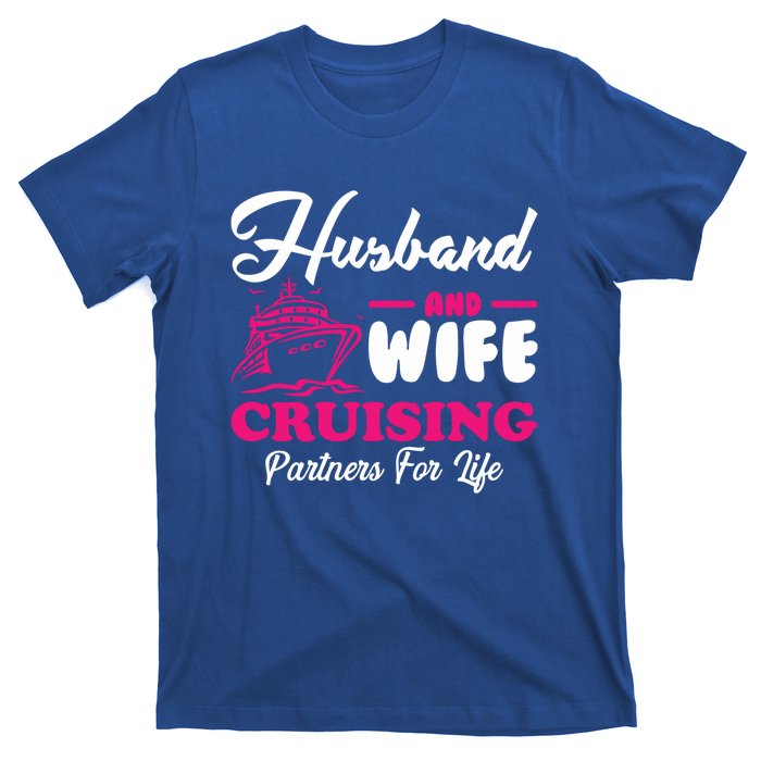 Cute Husband And Wife Cruising Partners For Life Cool Gift T-Shirt