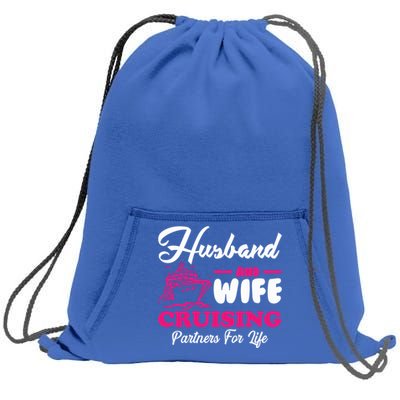 Cute Husband And Wife Cruising Partners For Life Cool Gift Sweatshirt Cinch Pack Bag