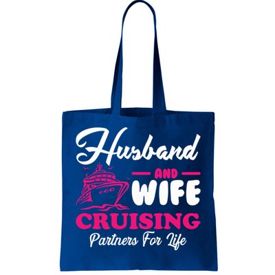 Cute Husband And Wife Cruising Partners For Life Cool Gift Tote Bag