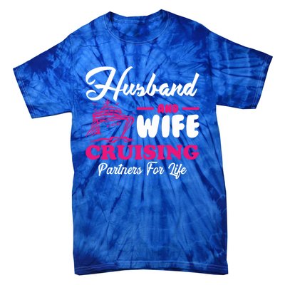 Cute Husband And Wife Cruising Partners For Life Cool Gift Tie-Dye T-Shirt