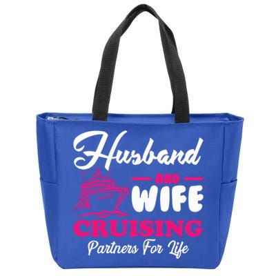 Cute Husband And Wife Cruising Partners For Life Cool Gift Zip Tote Bag