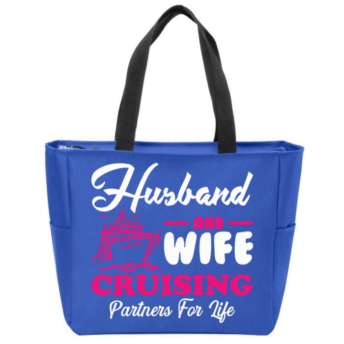 Cute Husband And Wife Cruising Partners For Life Cool Gift Zip Tote Bag