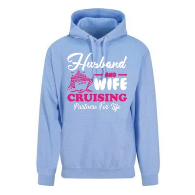 Cute Husband And Wife Cruising Partners For Life Cool Gift Unisex Surf Hoodie