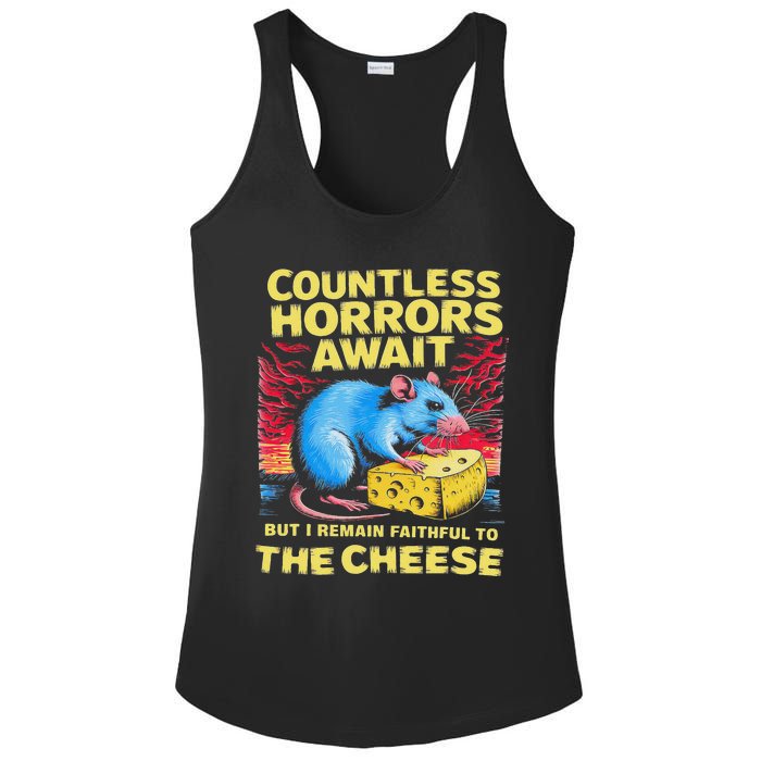 Countless Horrors Await But I Remain Faithful To The Cheese Ladies PosiCharge Competitor Racerback Tank