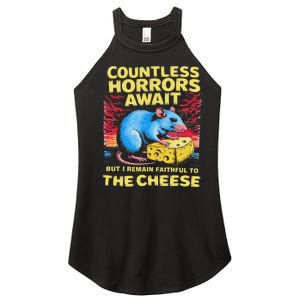 Countless Horrors Await But I Remain Faithful To The Cheese Women's Perfect Tri Rocker Tank