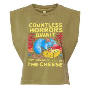 Countless Horrors Await But I Remain Faithful To The Cheese Garment-Dyed Women's Muscle Tee