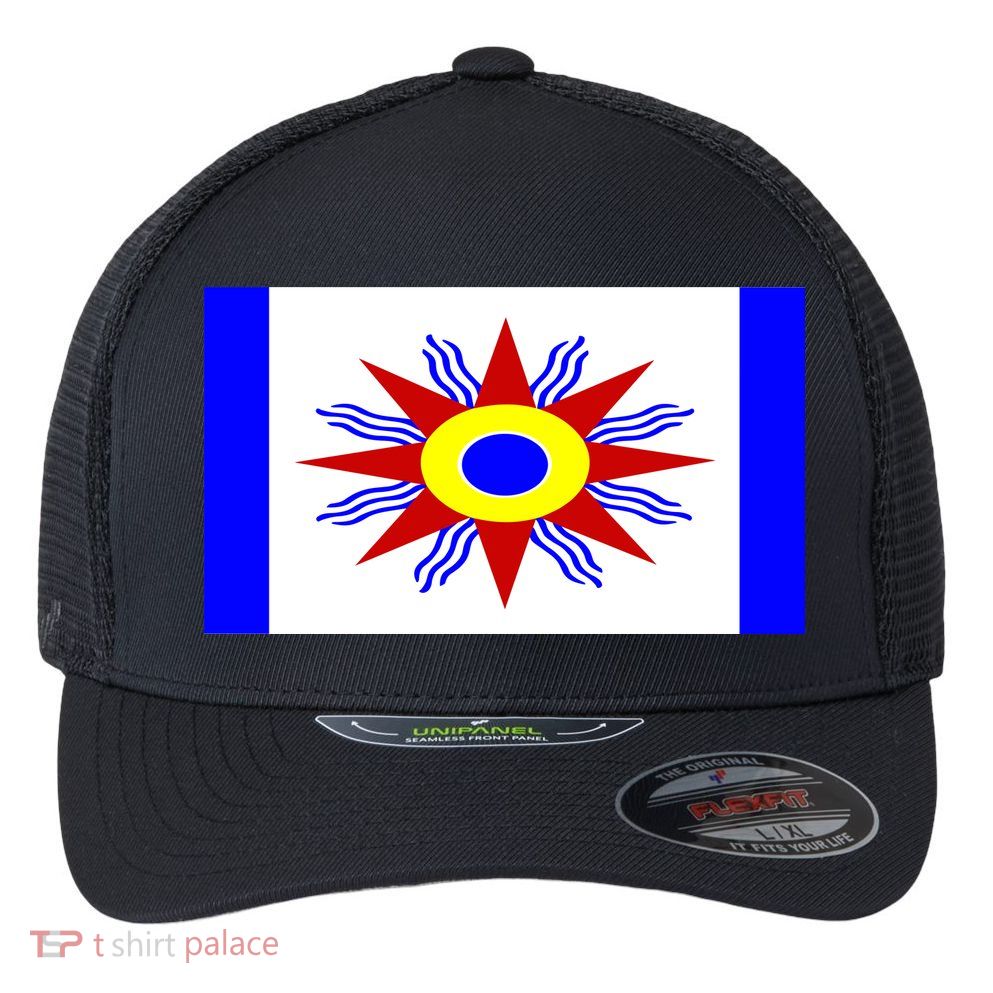 Chaldean Flag Flexfit Unipanel Trucker Cap
