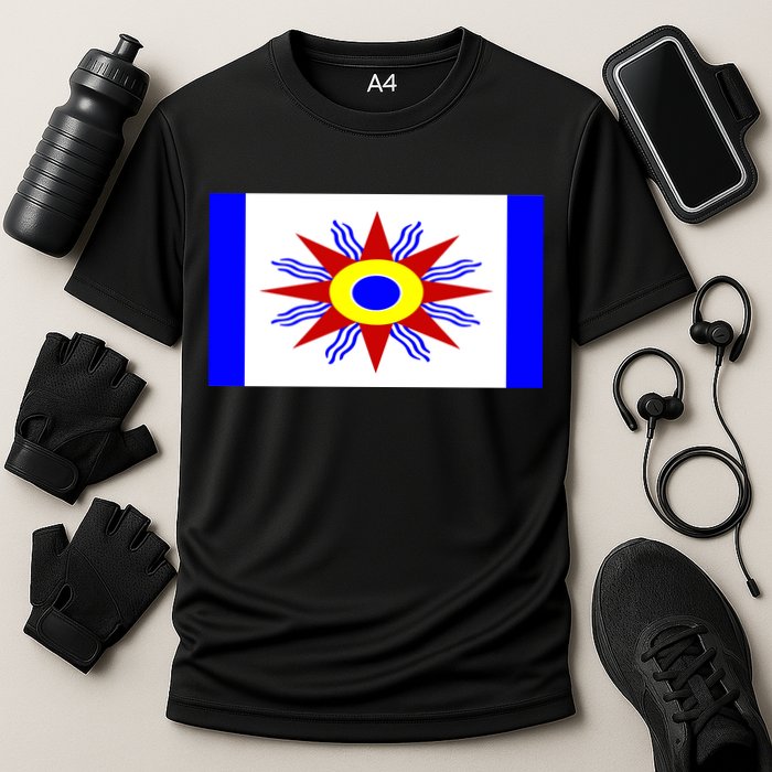 Chaldean Flag Cooling Performance Crew T-Shirt
