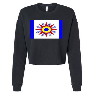 Chaldean Flag Cropped Pullover Crew