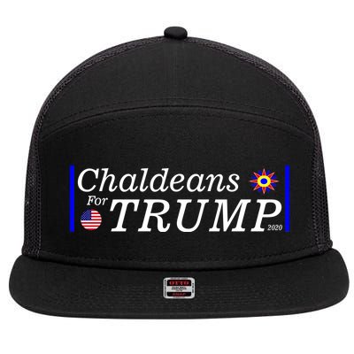 Chaldeans For Trump 7 Panel Mesh Trucker Snapback Hat