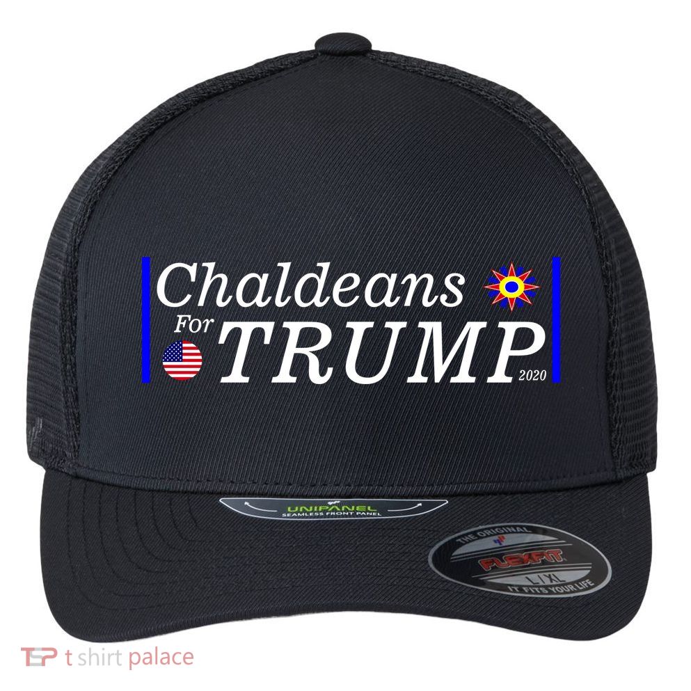 Chaldeans For Trump Flexfit Unipanel Trucker Cap