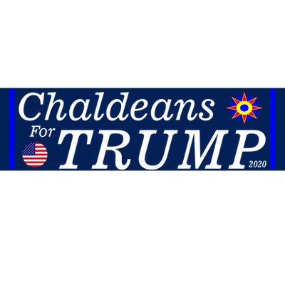 Chaldeans For Trump Bumper Sticker