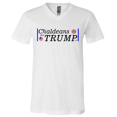 Chaldeans For Trump V-Neck T-Shirt