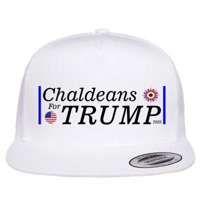 Chaldeans For Trump Flat Bill Trucker Hat