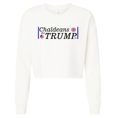 Chaldeans For Trump Cropped Pullover Crew