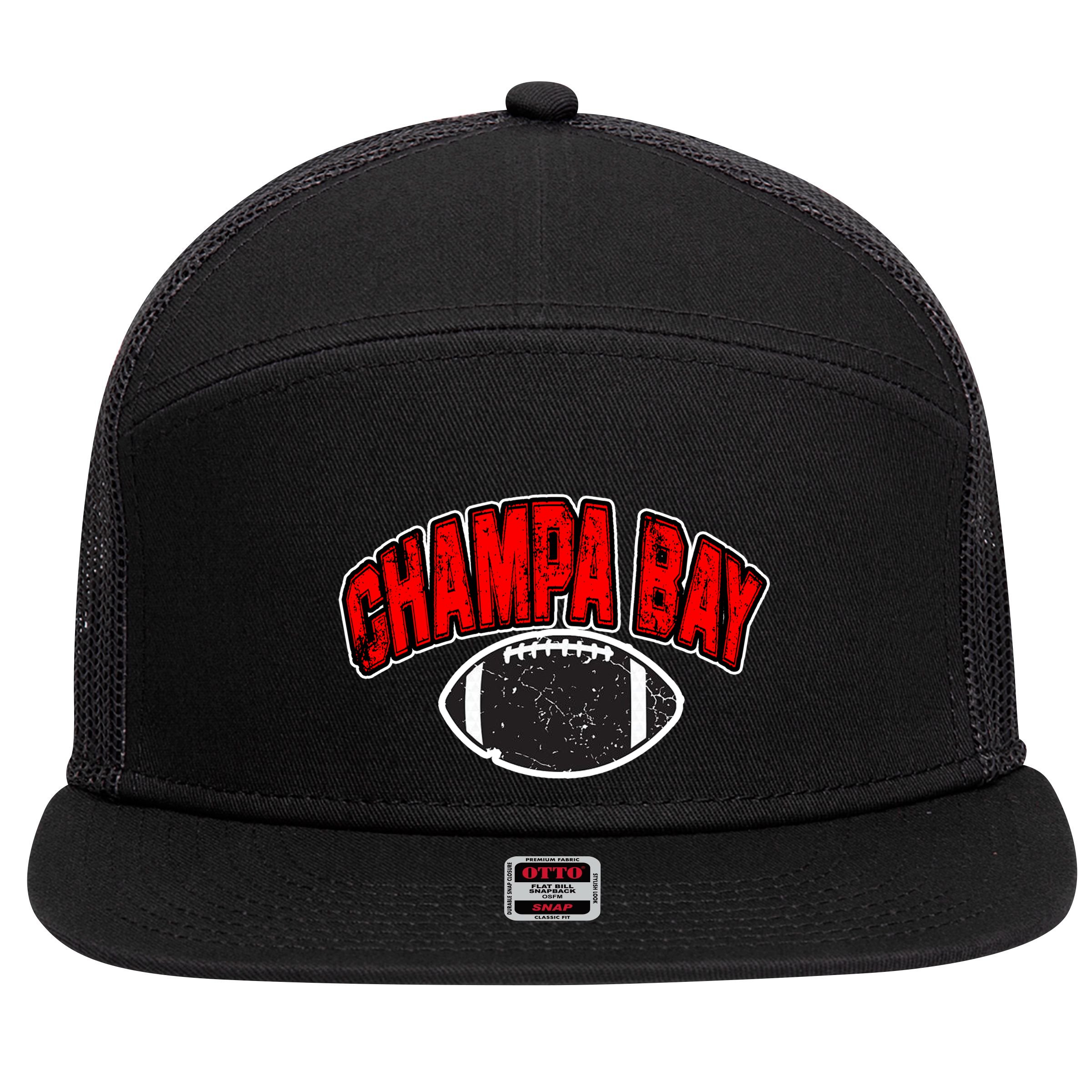 Champa Bay Football 7 Panel Mesh Trucker Snapback Hat