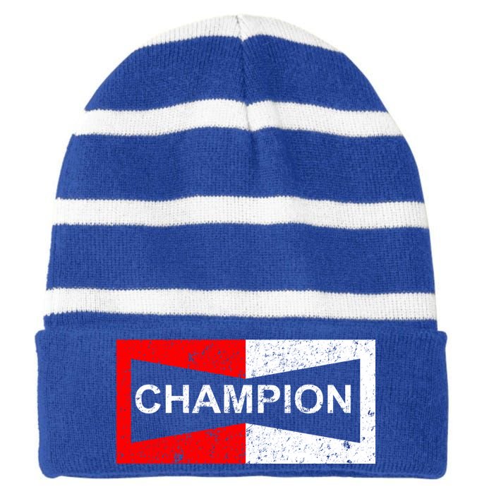 Champion Striped Beanie with Solid Band