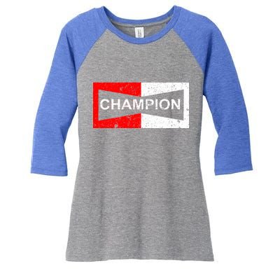 Champion Women's Tri-Blend 3/4-Sleeve Raglan Shirt