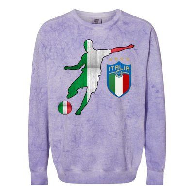 Champions Italy Jersey Italia Soccer Fan 2021 Colorblast Crewneck Sweatshirt