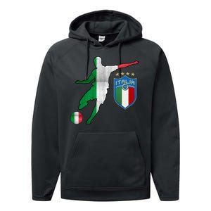 Champions Italy Jersey Italia Soccer Fan 2021 Performance Fleece Hoodie