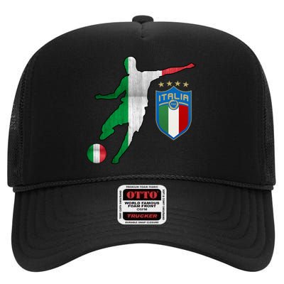 Champions Italy Jersey Italia Soccer Fan 2021 High Crown Mesh Back Trucker Hat