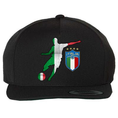 Champions Italy Jersey Italia Soccer Fan 2021 Wool Snapback Cap