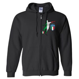 Champions Italy Jersey Italia Soccer Fan 2021 Full Zip Hoodie