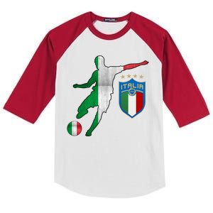 Champions Italy Jersey Italia Soccer Fan 2021 Kids Colorblock Raglan Jersey