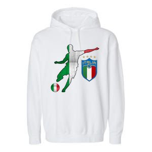 Champions Italy Jersey Italia Soccer Fan 2021 Garment-Dyed Fleece Hoodie