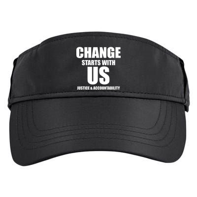 Change Starts With US Justice Peace Adult Drive Performance Visor