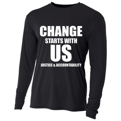 Change Starts With US Justice Peace Cooling Performance Long Sleeve Crew