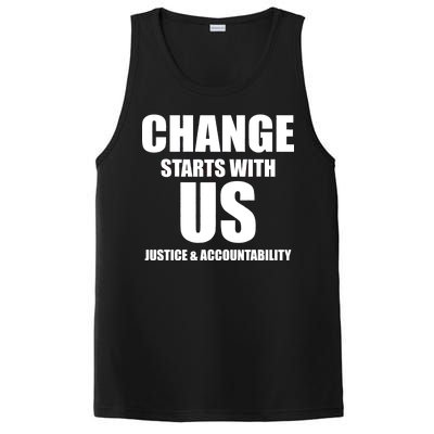 Change Starts With US Justice Peace PosiCharge Competitor Tank