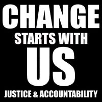 Change Starts With US Justice Peace Women's V-Neck T-Shirt