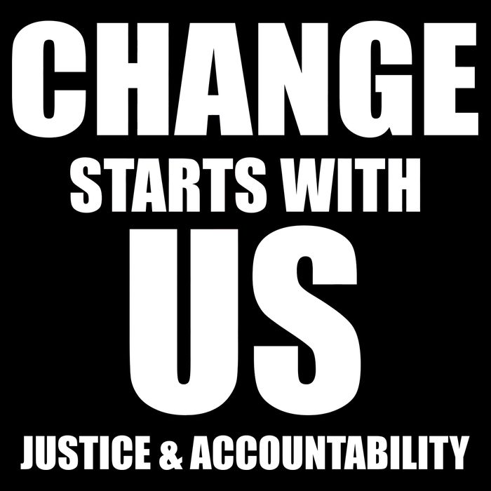 Change Starts With US Justice Peace Women's V-Neck T-Shirt