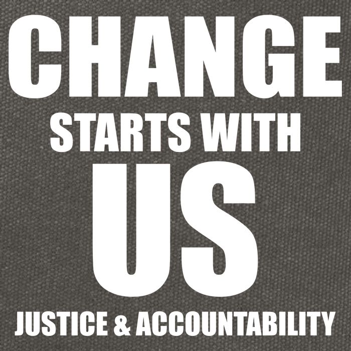 Change Starts With US Justice Peace Cotton Canvas Backpack