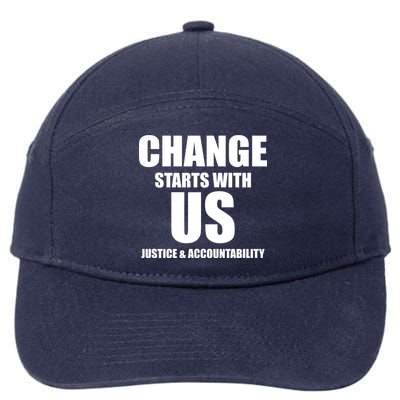 Change Starts With US Justice Peace 7-Panel Snapback Hat