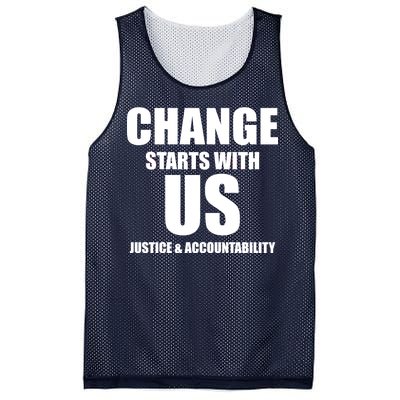 Change Starts With US Justice Peace Mesh Reversible Basketball Jersey Tank