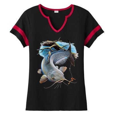 Channel Catfish Ladies Halftime Notch Neck Tee