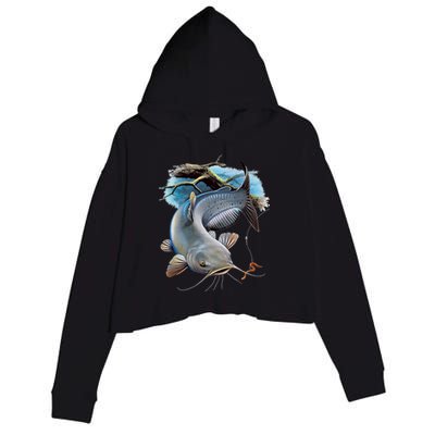 Channel Catfish Crop Fleece Hoodie