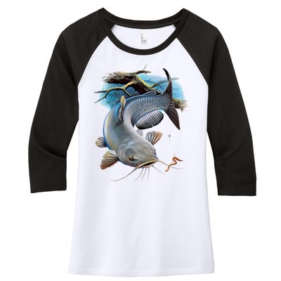 Channel Catfish Women's Tri-Blend 3/4-Sleeve Raglan Shirt