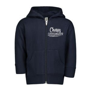 Chaos Coordinator Toddler Zip Fleece Hoodie