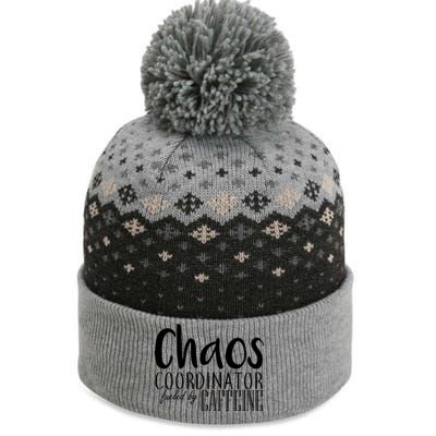 Chaos Coordinator Fueled By Caffeine The Baniff Cuffed Pom Beanie