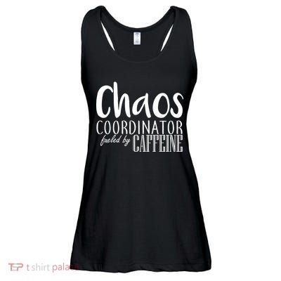 Chaos Coordinator Fueled By Caffeine Ladies Essential Flowy Tank
