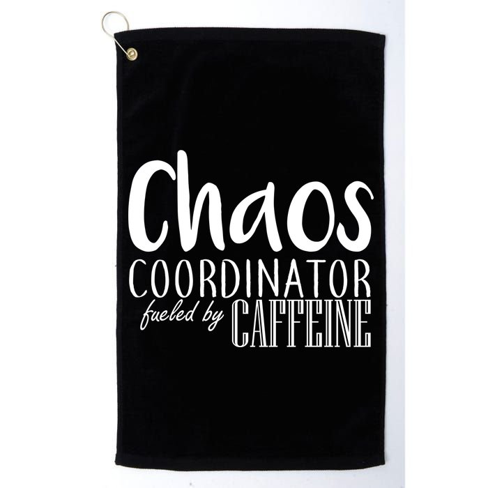 Chaos Coordinator Fueled By Caffeine Golf Towel